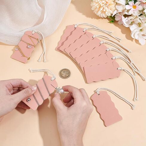 OLYCRAFT 10pcs منظم المجوهرات الخالية من التشابك المحمولة 3.2x1.6x0.2 بوصة مستطيل أسود خالية من القلادة خالية in Kuwait