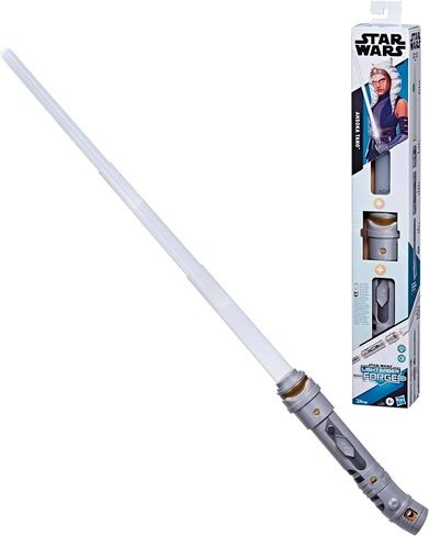STAR WARS Lightsaber Forge Ahsoka Tano, White Customizable Electronic Lightsaber, Toys for 4 Year Old Boys and Girls in Saudi Arabia