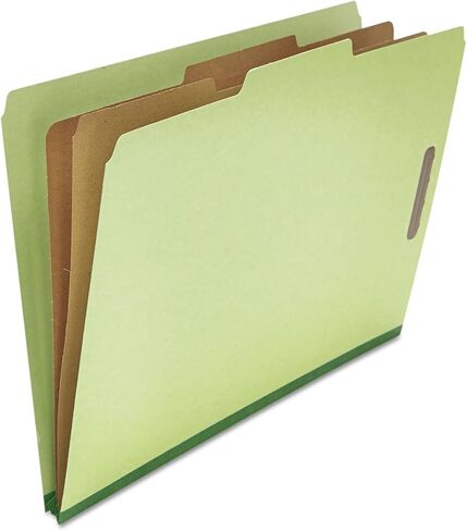 Universal 10281 Pressboard Classification Folder, Legal, Six-Section, Green, 10/Box in Saudi Arabia