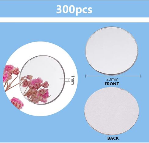 PH PandaHall 300Pcs Mirror Mosaic Tiles 20mm Self Adhesive Mirror Round Acrylic Mirror Mini Mosaic Mirrors DIY Craft Mirrors Decorative Glass Mirrors for Projects Traveling Framing Decoration Crafts in Saudi Arabia