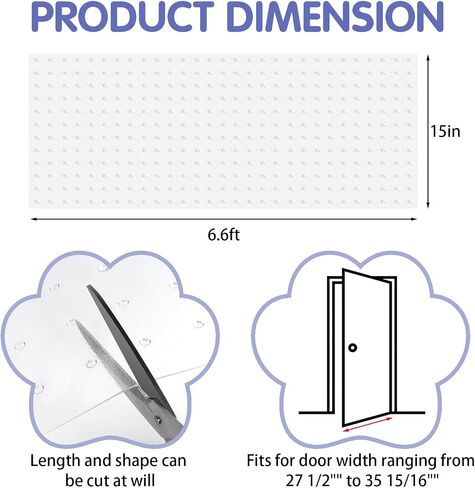 Eunice Carpet Protector for Pets, 15 in x 6.6 Ft Cat Carpet Protector for Doorway, Anti-Slip Cat Scratch Mat, Easy to Cut Plastic Stopper in Saudi Arabia