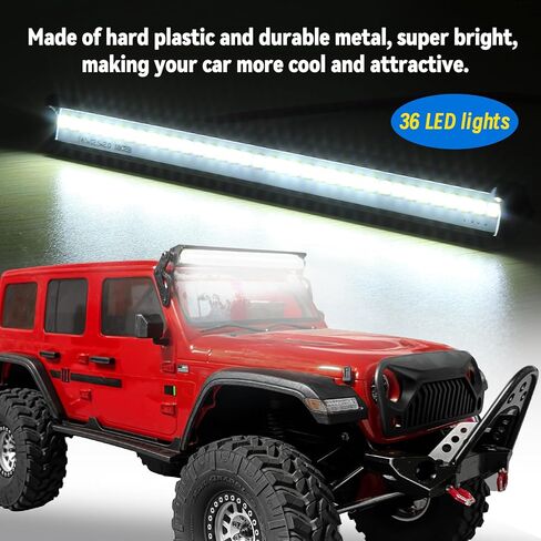 CrazyHobby Super Bright RC LED Light Bar RC مجموعة مصابيح LED لسقف 1/10 Traxxas TRX4 Slash 2WD 4X4 Axial SCX10 & SCX10 II Arrma Redcat Gen7 Gen 8 RC Rock Crawler Car (النوع 1) in Kuwait