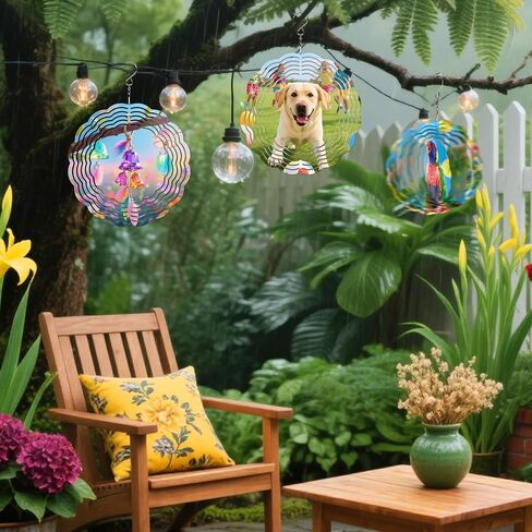 Sublimation Wind Spinner Blanks 10 Pack - 3D Aluminum Metal Round Wind Spinners for Heat Press Transfer, DIY Gift for Indoor Outdoor Garden Yard Decoration, 8 Inch in Saudi Arabia