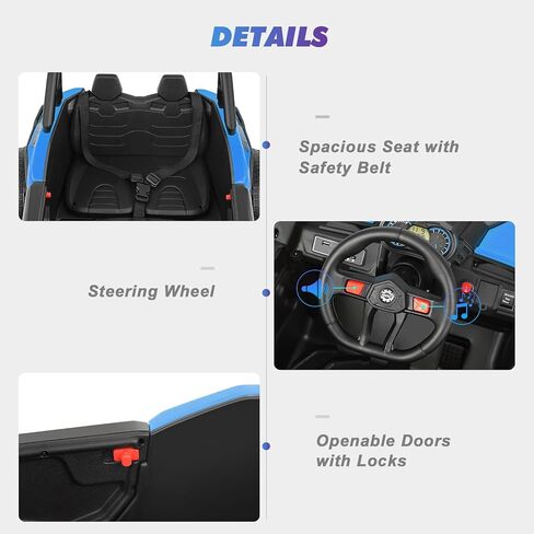 Joyldias 4WD Ride On Car ، و 12 فولت بطارية UTV الكهربائية على الطرق الوعرة للأطفال ، و 4 × 4 ، السيارة الكهربائية مع محركات قوية ، 2.4 جرام التحكم عن بعد ، الموسيقى ، البلوتوث ، مصابيح LED للبنين والبنات ، الوردي in Kuwait