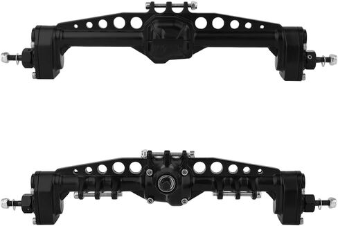 CNC Metal Front and Rear Portal Axles for 1/10 RC Crawler Car Axial SCX10 III AXI03006 AXI03007 Wrangler JL AR45 Axle Upgrade Part (Black) in Kuwait