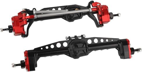 CNC Metal Front and Rear Portal Axles for 1/10 RC Crawler Car Axial SCX10 III AXI03006 AXI03007 Wrangler JL AR45 Axle Upgrade Part (Black) in Kuwait
