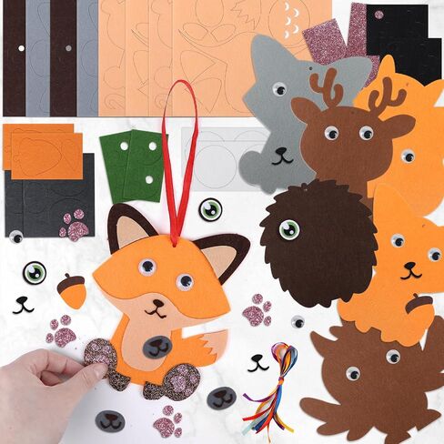 DIYASY 12 PCS Fall Animal Craft for Kids ، Make You You You You Tove Animal Foam Sticks عيد الشكر مجموعات حرفية الفنون والحرف اليدوية DIY صديق الخريف ألعاب الحفلات أنشطة الحفلات 3-5 4-8 in Kuwait