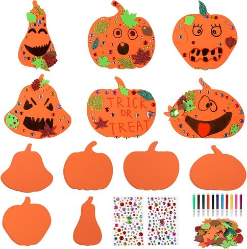 DIYASY 12 PCS Fall Animal Craft for Kids ، Make You You You You Tove Animal Foam Sticks عيد الشكر مجموعات حرفية الفنون والحرف اليدوية DIY صديق الخريف ألعاب الحفلات أنشطة الحفلات 3-5 4-8 in Kuwait