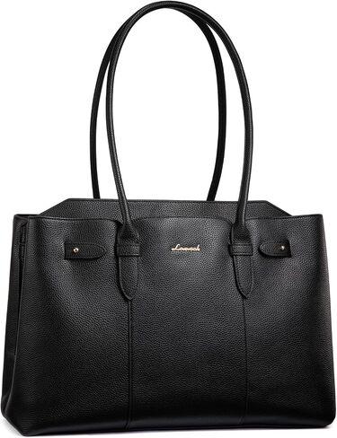 LOVEVOOK Laptop Tote Bag for Women, 15.6 Inch Waterproof Leather Computer Work Purse with Zipper for Teacher & Travel in Saudi Arabia