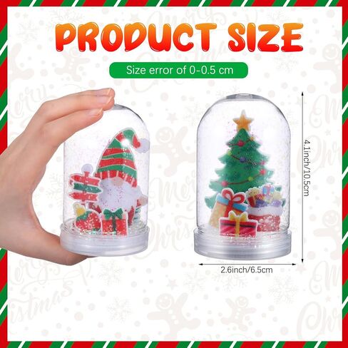 12 مجموعة أدوات حرفة دينية سقوط الثلج ، اجعل سقوطك الخاص لـ Jesus Snow Globes DIY البلاستيك اللمعان Globe Kit for Sunday School Church Classroom Autumn Harvest Supplies in Kuwait