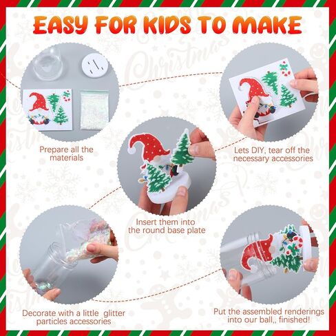 12 مجموعة أدوات حرفة دينية سقوط الثلج ، اجعل سقوطك الخاص لـ Jesus Snow Globes DIY البلاستيك اللمعان Globe Kit for Sunday School Church Classroom Autumn Harvest Supplies in Kuwait
