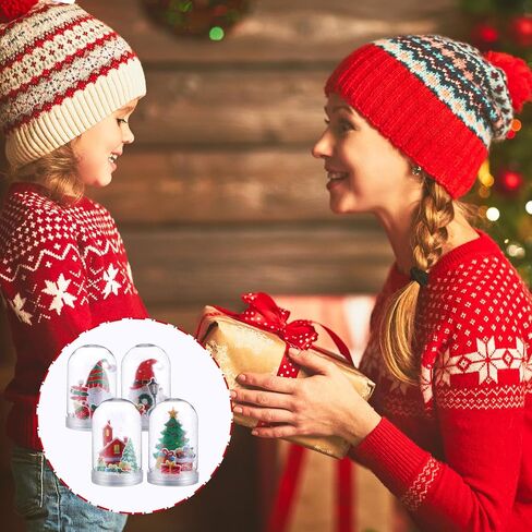 12 مجموعة أدوات حرفة دينية سقوط الثلج ، اجعل سقوطك الخاص لـ Jesus Snow Globes DIY البلاستيك اللمعان Globe Kit for Sunday School Church Classroom Autumn Harvest Supplies in Kuwait