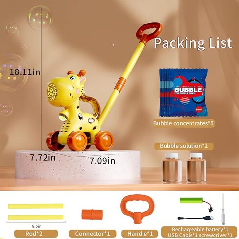 Dog Bubble Lawn Mower for Toddlers, Automatic Bubble Machine Maker for Kids, Summer Outdoor Yard Garden Activity Push Toys, Birthday Gift for Boys Girls 3 4 5 Year Old in Saudi Arabia