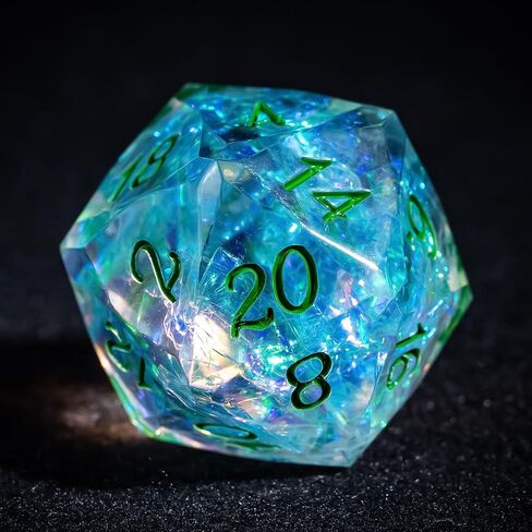 7PCS DND Dice Set,Transparent Sharp Edge Dice Set D&D RPG Polyhedral Die,for Dungeons and Dragons TTRPG Games Roleplaying Games,with Gift Box(Purple Blue Lotus) in Saudi Arabia