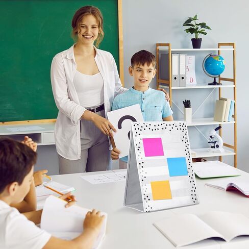 Epakh Polka Dots Pocket Pocket Pocket Pocket For Classroom 17 × 13 في سطح المكتب مخطط جيب مزدوج وذات ذاتي للمعلمين في التدريس in Saudi Arabia