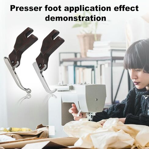2pcs P369 New Bead Sequin Special Presser Foot, Metal Sewing Machine Straight Stitch Foot Beaded Presser Feet Set Sewing Machine Accessories for Wedding Dress Fabric in Saudi Arabia