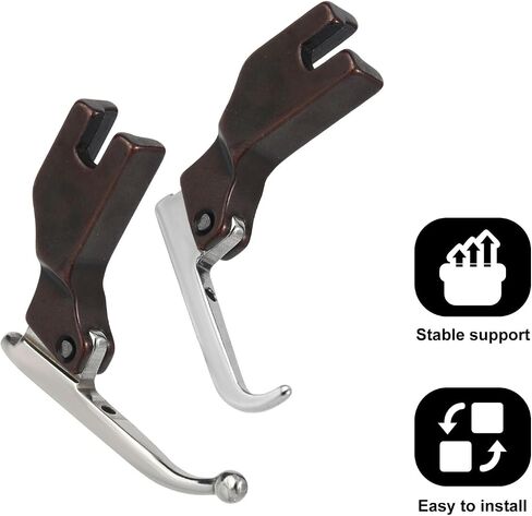 2pcs P369 New Bead Sequin Special Presser Foot, Metal Sewing Machine Straight Stitch Foot Beaded Presser Feet Set Sewing Machine Accessories for Wedding Dress Fabric in Saudi Arabia
