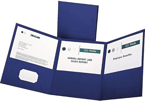 مجلد جيب Oxford 59802 Tri-Fold ، يحمل 150 ورقة ، LTR ، 20/BX ، الأزرق in Kuwait