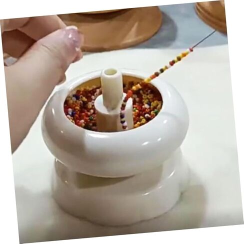 Angoily Manual Beading Tool Bead Spinner Bowl Jewelry Making Device Bead Stringing Tool for DIY in Kuwait