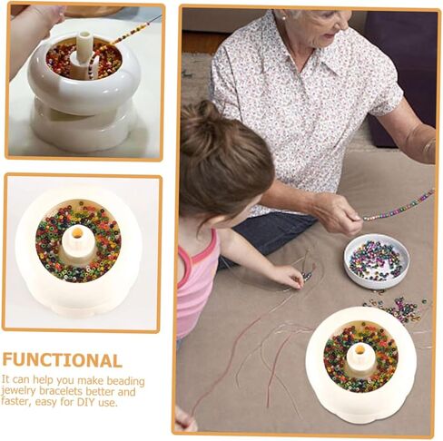 Angoily Manual Beading Tool Bead Spinner Bowl Jewelry Making Device Bead Stringing Tool for DIY in Kuwait