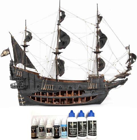 Occre Flying Dutchman Ship Model Kit #14010 (نموذج مجموعة Delux مع الدهانات والوقوف وضوء LED) in Saudi Arabia