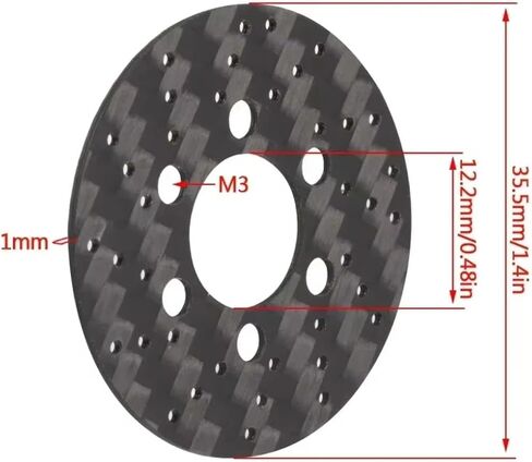RC CAR Upgrade Part for TRX4 لـ SCX10 1.9 2.2 1/8 1/10 4pcs 1mm Carbon Fiber SLW Detors RATOR in Saudi Arabia
