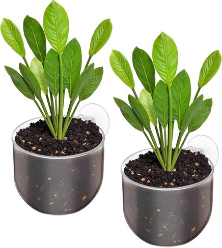 2 PCS Aquarium Plant Holder Aquascape Decoration مع أكواب شفط صافية خزان السمك النباتية كوب النباتات المائية لخزان السمك in Saudi Arabia