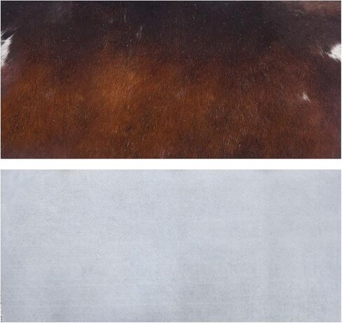 Genuine Cowhide Leather Pieces, Natural Mixed Colors, Decorative Hair-On Hide Squares 24 x 12 inch (Pack of 2) (Brown) in Kuwait
