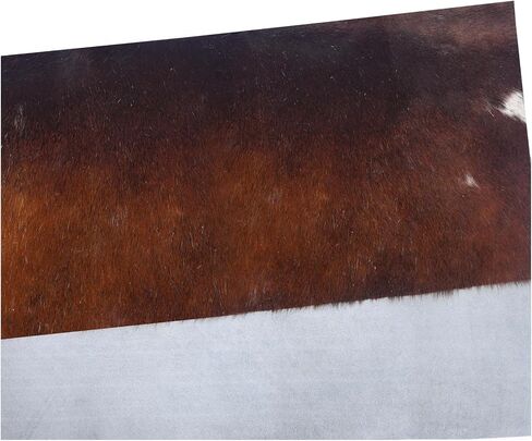 Genuine Cowhide Leather Pieces, Natural Mixed Colors, Decorative Hair-On Hide Squares 24 x 12 inch (Pack of 2) (Brown) in Kuwait