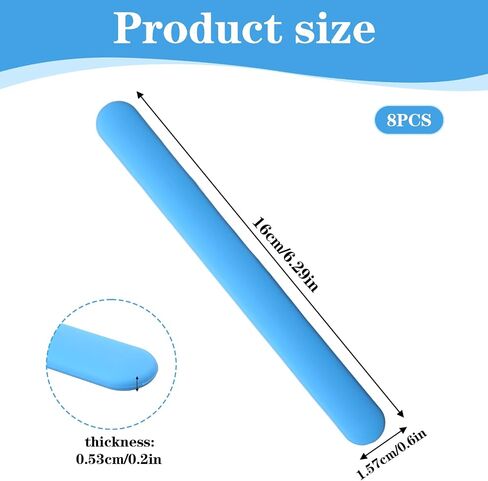 8 Pcs Silicone Stir Sticks DIY Crafts Popsicle Applicator Tools Reusable Silicone Mixing Sticks for Handmade Laboratory Resin Epoxy Liquid Paint Stirring Glitter Tumblers (Blue) in Saudi Arabia