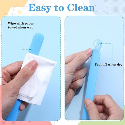 8 Pcs Silicone Stir Sticks DIY Crafts Popsicle Applicator Tools Reusable Silicone Mixing Sticks for Handmade Laboratory Resin Epoxy Liquid Paint Stirring Glitter Tumblers (Blue) in Saudi Arabia