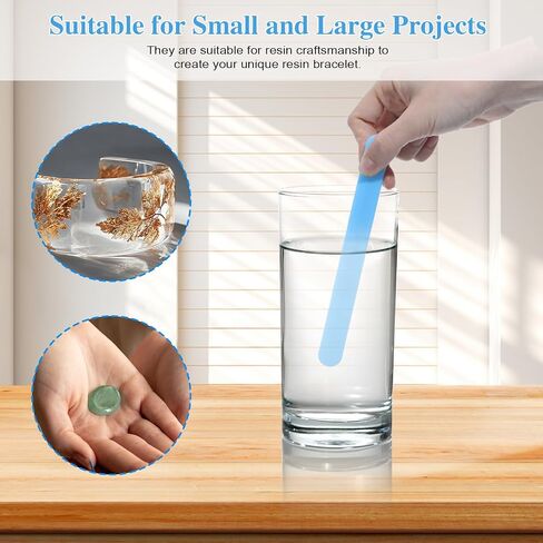 8 Pcs Silicone Stir Sticks DIY Crafts Popsicle Applicator Tools Reusable Silicone Mixing Sticks for Handmade Laboratory Resin Epoxy Liquid Paint Stirring Glitter Tumblers (Blue) in Saudi Arabia