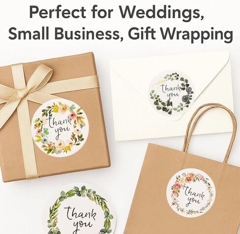 500 Pack 1.5 Inch Round Thank You Stickers Roll,Premium Adhesive Labels for Small Business,Packaging,Gifts, Envelopes,Express Gratitude,Ideal for Customers,Handmade Goods,Durable & Easy Peel in Kuwait