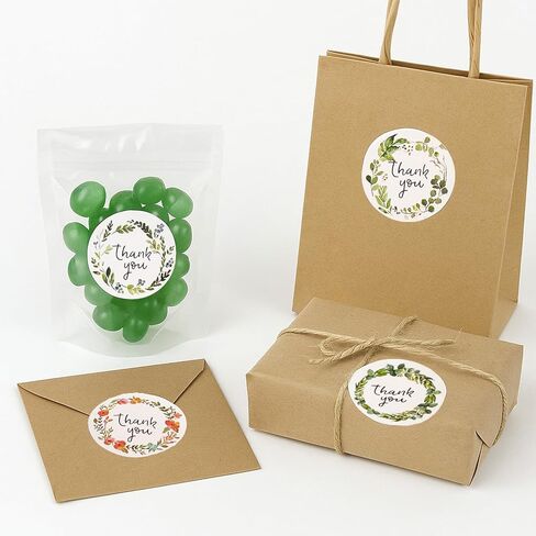 500 Pack 1.5 Inch Round Thank You Stickers Roll,Premium Adhesive Labels for Small Business,Packaging,Gifts, Envelopes,Express Gratitude,Ideal for Customers,Handmade Goods,Durable & Easy Peel in Kuwait