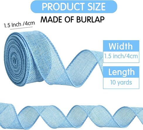 TONIFUL 4 Rolls Burlap Wired Ribbon, Halloween Ribbons, 1 1/2 inch 6 Yard/roll, for Halloween Decoration Bows Tree Toppers Craft Gift Wrapping Wreath Sewing (Black, Lime Green, Purple, Orange) in Kuwait