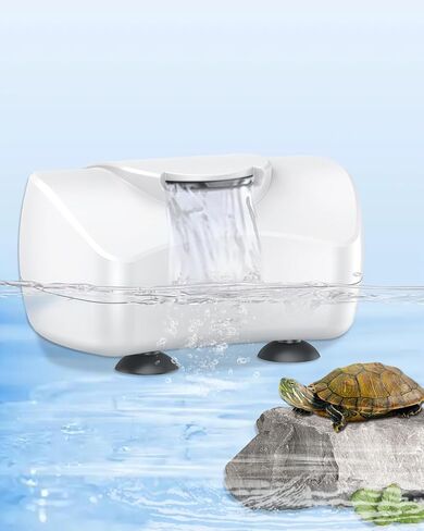 Pawfly 80 GPH 4 W Mini Turtle Filter for 1-10 Gallon Tanks, Low Water Level Bio-Filtration Turtle Tank Filter, Ultra Quiet Small Turtle Water Filter, Internal Filter for Amphibians Frogs Newts in Saudi Arabia