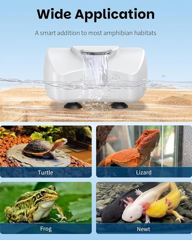 Pawfly 80 GPH 4 W مرشح سلحفاة مصغرة لخزانات 1-10 جالون ، ومرشح خزان للترشيح الحيوي المنخفض على مستوى المياه ، مرشح مياه السلاحف الصغيرة الهادئة ، والمرشح الداخلي للبرمائيات الضفادع Newts in Kuwait