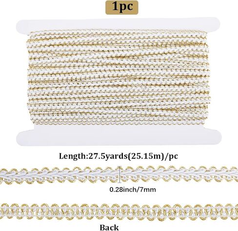 GORGECRAFT 27.5 Yards x 0.28" Polyester Woven Gimp Trim Braid Lace Edge Trimming Centipede Decorated Lace Ribbon for Costume Curtain DIY Crafts Sewing Jewellery Making Home Upholstery Pearl Pink in Saudi Arabia