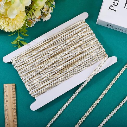 GORGECRAFT 27.5 Yards x 0.28" Polyester Woven Gimp Trim Braid Lace Edge Trimming Centipede Decorated Lace Ribbon for Costume Curtain DIY Crafts Sewing Jewellery Making Home Upholstery Pearl Pink in Saudi Arabia