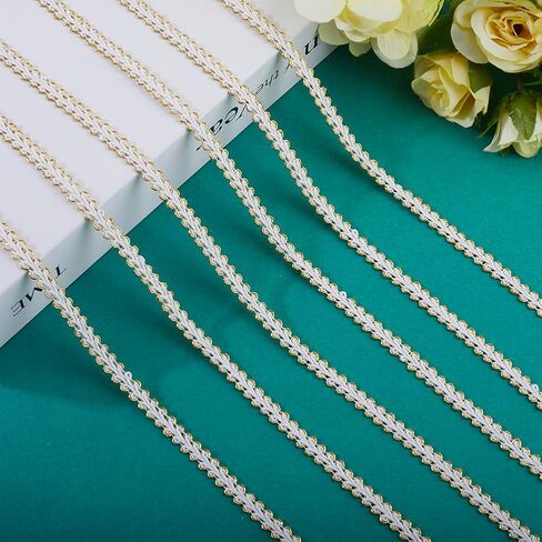 GORGECRAFT 27.5 Yards x 0.28" Polyester Woven Gimp Trim Braid Lace Edge Trimming Centipede Decorated Lace Ribbon for Costume Curtain DIY Crafts Sewing Jewellery Making Home Upholstery Pearl Pink in Saudi Arabia