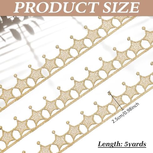 5 Yards White Lace Trim with Tassel Ribbon Star Edge Polyester Decorative Ribbon 20mm Wide Embroidery Braid Lace Trim for Wedding DIY Clothes Jewelry Crafts Home Decor Gift Wrapping in Saudi Arabia