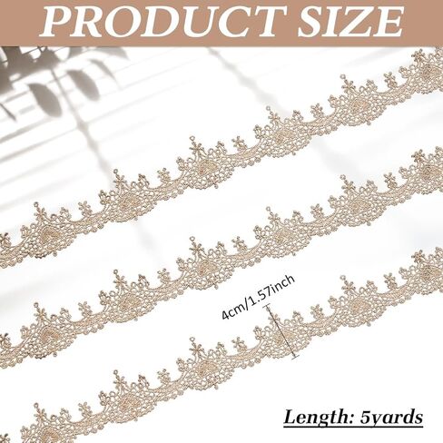 5 Yards White Lace Trim with Tassel Ribbon Star Edge Polyester Decorative Ribbon 20mm Wide Embroidery Braid Lace Trim for Wedding DIY Clothes Jewelry Crafts Home Decor Gift Wrapping in Saudi Arabia