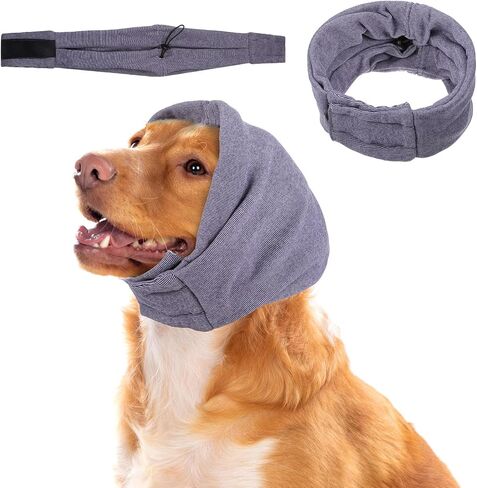 هوديي تهدئة الكلاب ، تقليل الكلب من هوديس ضوضاء أذن الأذن غطاء العواصف الرعدية وإغاثة القلق من أذن الحيوانات الأليفة القابلة للتعديل لحماية الضوضاء (رمادي) in Kuwait