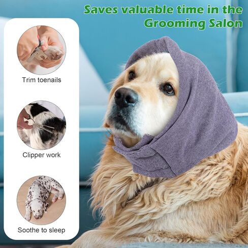 هوديي تهدئة الكلاب ، تقليل الكلب من هوديس ضوضاء أذن الأذن غطاء العواصف الرعدية وإغاثة القلق من أذن الحيوانات الأليفة القابلة للتعديل لحماية الضوضاء (رمادي) in Kuwait