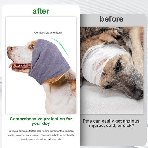 هوديي تهدئة الكلاب ، تقليل الكلب من هوديس ضوضاء أذن الأذن غطاء العواصف الرعدية وإغاثة القلق من أذن الحيوانات الأليفة القابلة للتعديل لحماية الضوضاء (رمادي) in Kuwait