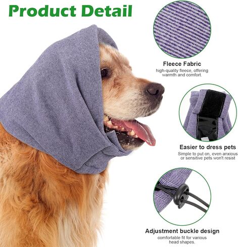 هوديي تهدئة الكلاب ، تقليل الكلب من هوديس ضوضاء أذن الأذن غطاء العواصف الرعدية وإغاثة القلق من أذن الحيوانات الأليفة القابلة للتعديل لحماية الضوضاء (رمادي) in Kuwait