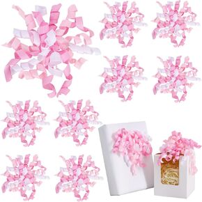 TONIFUL 8 Pack Orange Moss Yellow Curly Ribbon Bows 4.5 Inch Grosgrain Fall Ribbon Bows for Gift Wrapping, Treat Bags, Wine Bottle Decor, Christmas, Weddings, Birthdays, Thanksgiving Decoration in Kuwait