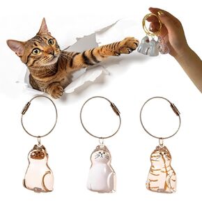 3 PCS Cat Hair Keychain ، 2025 New Cats fur keykain keykain ، Home Pets Memorial Gifts ، Cats fur kefsake capsake ، هدية تذكارية فريدة من نوعها لمحبي القطط (كذب القط) in Kuwait