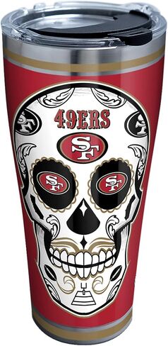 كوب Tervis ذو الجدران الثلاثية NFL Kansas City Chiefs المعزول يحافظ على المشروبات باردة وساخنة، 30oz - الفولاذ المقاوم للصدأ، Touchdown in Saudi Arabia