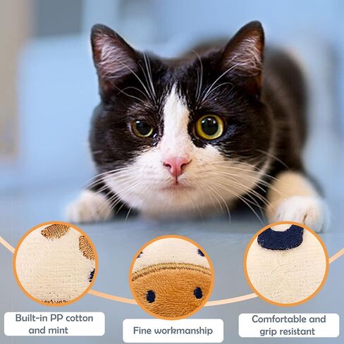 20 PCS Catnip Toys للقطط الداخلية القطط عيد الميلاد التفاعلية Cat Dental Toy Kitty Plush Training Toys in Kuwait